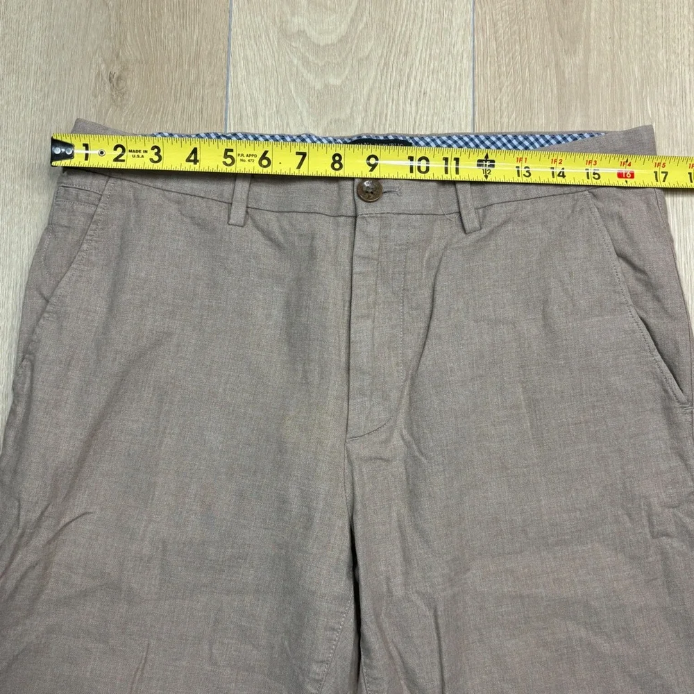 Banana Republic Kentfield Pant Mens 33x32 Tan Brown Cotton Straight Leg Chino